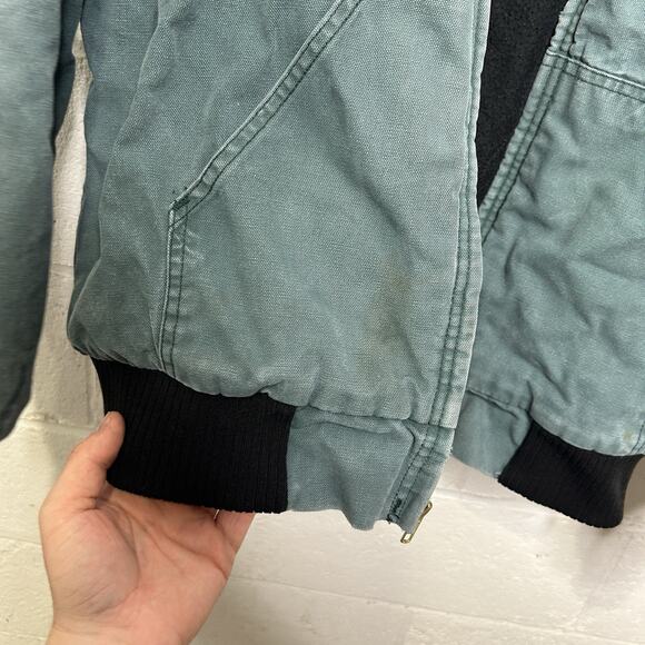 Vintage Polar King Key Canvas Quilted Hooded Jacket “Green” - Picture 5 of 9